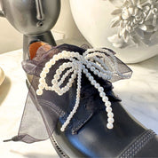 Pearl Bow Shoe Lace Charms - Alice Bow